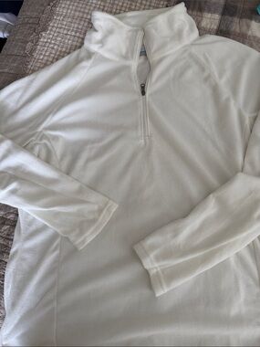 Columbia Cream Quarter-Zip Fleece Pullover